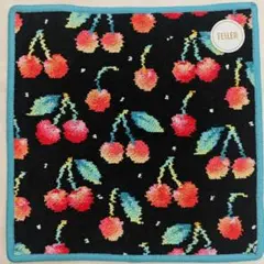 フェイラー ハンカチ 新品未使用 チェリードット ブラック