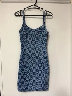 h&m デニム キャミワンピース 花柄