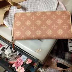 K ロゴ入り ピンク 長財布