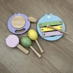 どうぶつたちのおんがくたい　楽器 どうぶつ　おもちゃ　木製のサムネイル