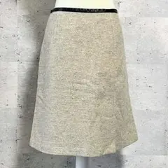 美品 KUMIKYOKU 組曲 ウールスカート　ベージュ　サイズL