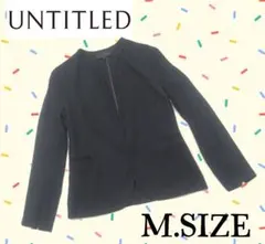 z2【UNTITLED】 夏物ノーカラージャケット ブラック Mサイズのサムネイル