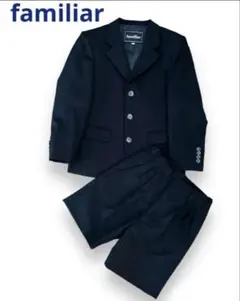 美品 ファミリア お受験スーツ 男の子 ジャケット 半ズボン ネイビー 120