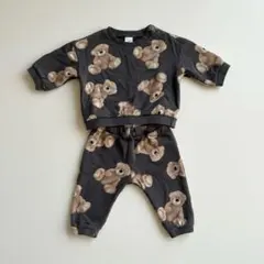 【H&M】クマプリント トレーナー・パンツセット 95cm