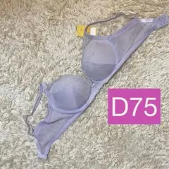 【新品・未使用】ブラジャー ラベンダー レース装飾 D75