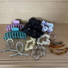 ヘアクリップ　シュシュ　ヘアピン　セット