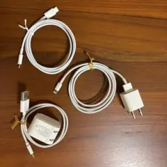 Lightningケーブル3本とUSB充電器セット