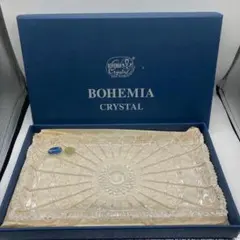 ▼BOHEMIA CRYSTAL スクエア　プレート　ボヘミア　箱付のサムネイル