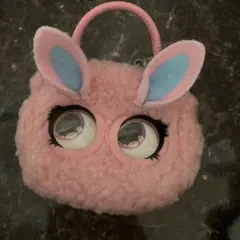 ウサギの耳付きミニピンクポーチ