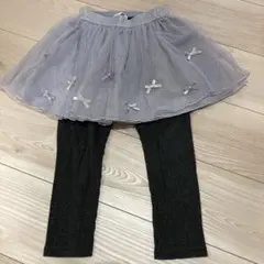 anyFAM KIDS エニィファム　リボン付きチュールスカート　レギンス