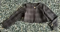 美品！UNITED ARROWS チェック クロップドジャケット 135cm