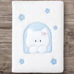 新品｜韓国限定｜ダイソー｜猫｜A5ノート｜DAISO｜刺繍｜CAT｜白ネコのサムネイル