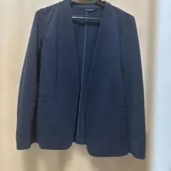 COMME CA ISM ネイビー ノーカラージャケット 11