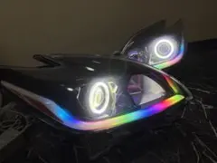 フルカラー】50プリウス 前期 加工ヘッドライト イカリング - メルカリ