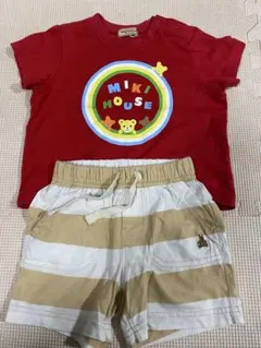 MIKI HOUSE Tシャツとショートパンツセット