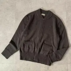 MARGARET HOWELL ニットカーディガン/グレー/2/コットンウール