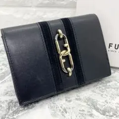 KNZ様専用☆ 新品未使用 美品 フルラ レザー ロゴ シレナ 折り財布⑦