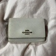COACH ホワイトレザー キーケース