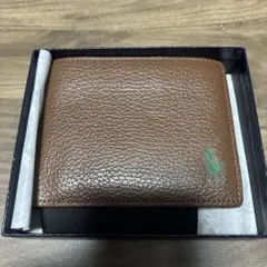 POLO ブラウン 二つ折り財布