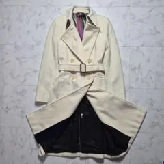 Paul Smith BLACK ベルテッドコート カシミヤ混 L