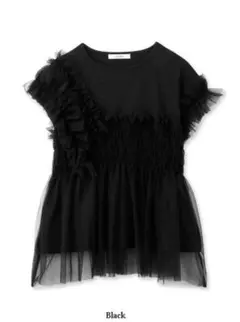 snidel スナイデル チュールドッキングカットソー