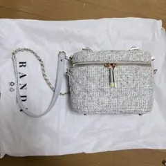 RANDA バニティバッグ キルティング 2wayツイード
