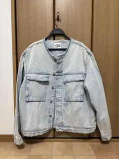 ZARA ライトブルー デニムジャケット Lサイズ