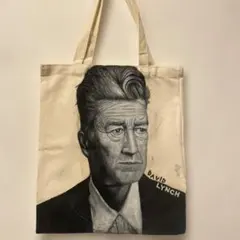 デビッドリンチ 手描き キャンバストートバッグ　david lynch 1点物のサムネイル