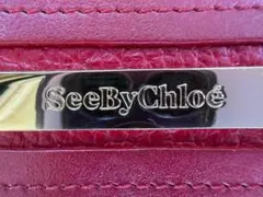 SeeByChloe 長財布 レッド ラウンドファスナー