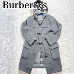 【美品】バーバリーブルーレーベル　ダッフルコート　ノバチェック　 グレー