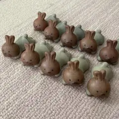 ウサギの陶器製置物　箸置き　10個セット　兎　うさぎ