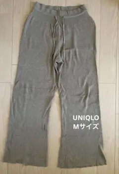 ユニクロ　ウォッシャブルニットリブパンツ
