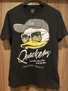 DUCK DUDE Tシャツ　プリントロゴ　Lサイズ　黒のサムネイル