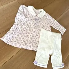 KUMIKYOKU 花柄トップスとパンツセット 80