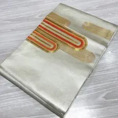 O-283 名古屋帯 名古屋仕立て 金駒刺繍 九寸 正絹 着物