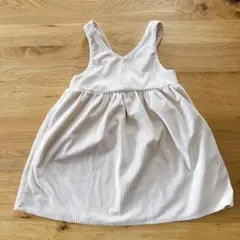 コーデュロイワンピース ジャンパースカート アイボリー 95cm