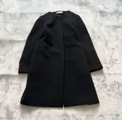 ユナイテッドアローズ ウールコート ロングコート ノーカラー 40 Lサイズ