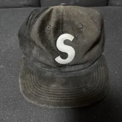 Supreme ブラック Sロゴ キャップ