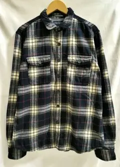 好配色 チェック ネルシャツ ワークシャツ フラップポケット アメカジ 古着