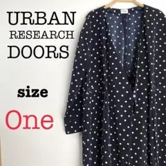 URBAN RESEARCH DOORS【One】ドット柄ロングカーディガン