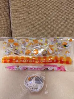未使用　夏目友人帳　ニャンコ先生　文具3点セット！