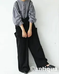 antiqua アンティカ　ビッグポケットサロペット　新品