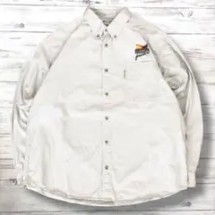 Columbia コロンビア 長袖シャツ 刺繍ロゴ ライトグレー XL 1105
