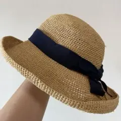 ネイビーリボン付き 麦わら帽子のサムネイル