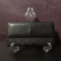 GUCCI グッチ GGキャンバス 長財布 128223 ブラック レザー - メルカリ