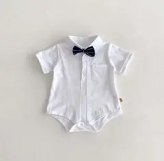 【新品】蝶ネクタイ付きロンパース