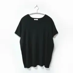 リブニット freenature フリーネイチャー【M】トップス 黒 Vネック