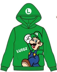 【新品】スーパーマリオ　なりきりパーカー　ルイージ　長袖　裏起毛　130