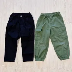 黒と緑の長ズボン 120・110サイズ