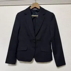 ブラック テーラードジャケットとタイトスカート・スラックスセット